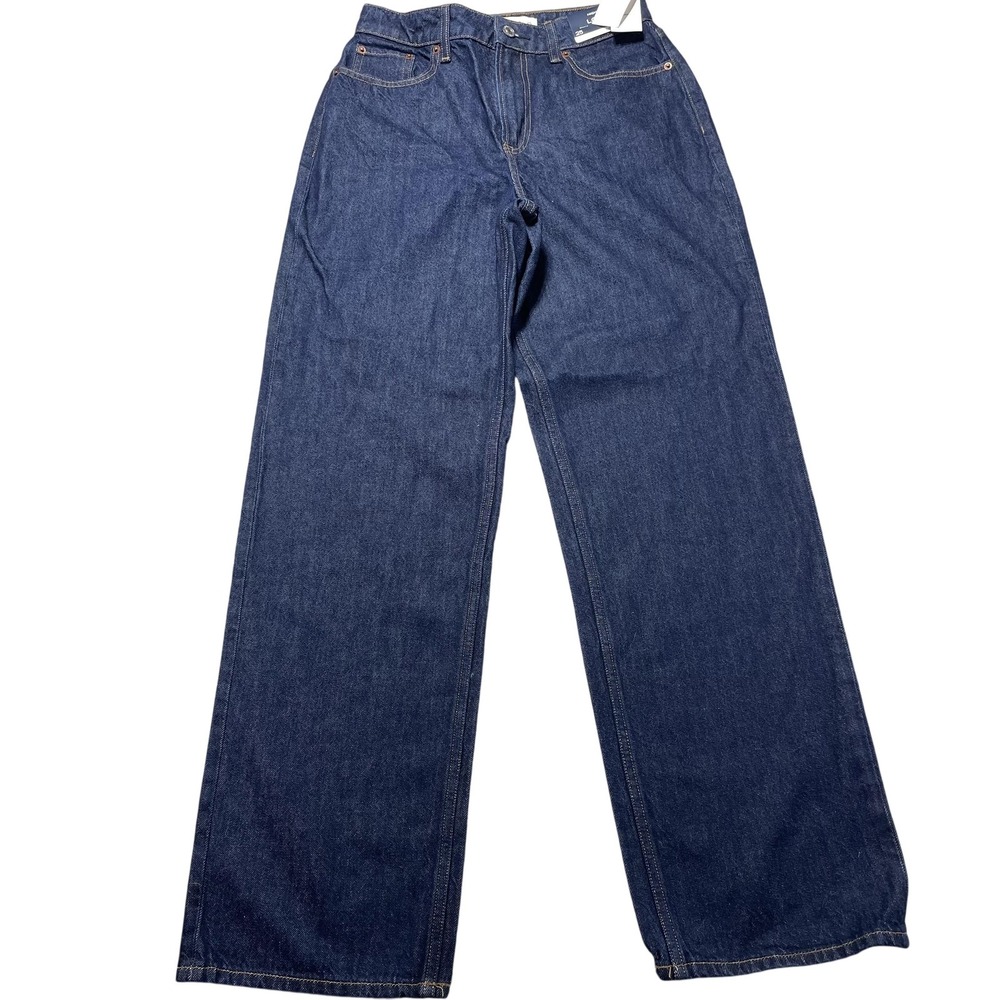 Abercrombie & Fitch High Rise Loose Curve Love Jeans Womens 25 Dark Wash NEW NWT